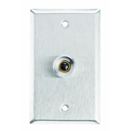 Alarm Controls RP26A Single Gang Normally Closed Black Push Button Satin Stainless Steel RP26A